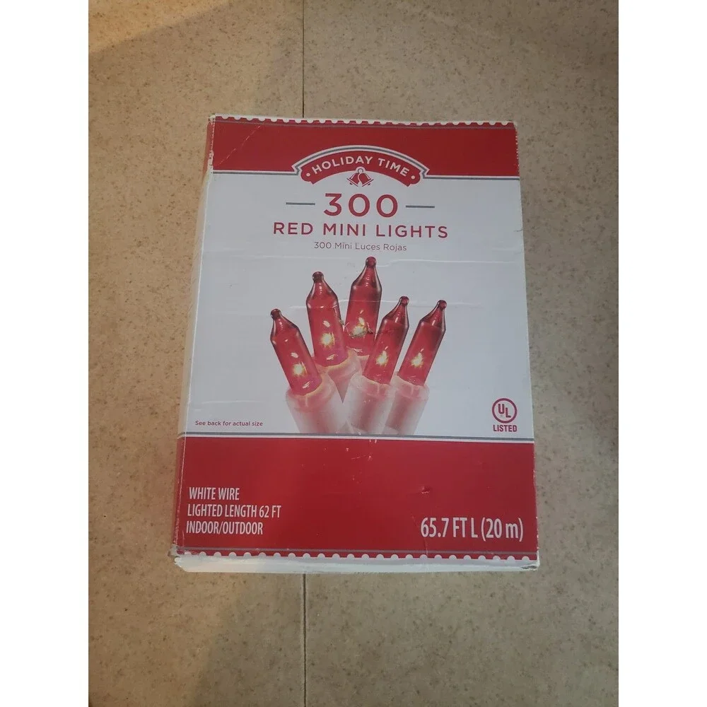Holiday Time 300 Red Mini Lights Indoor/Outdoor